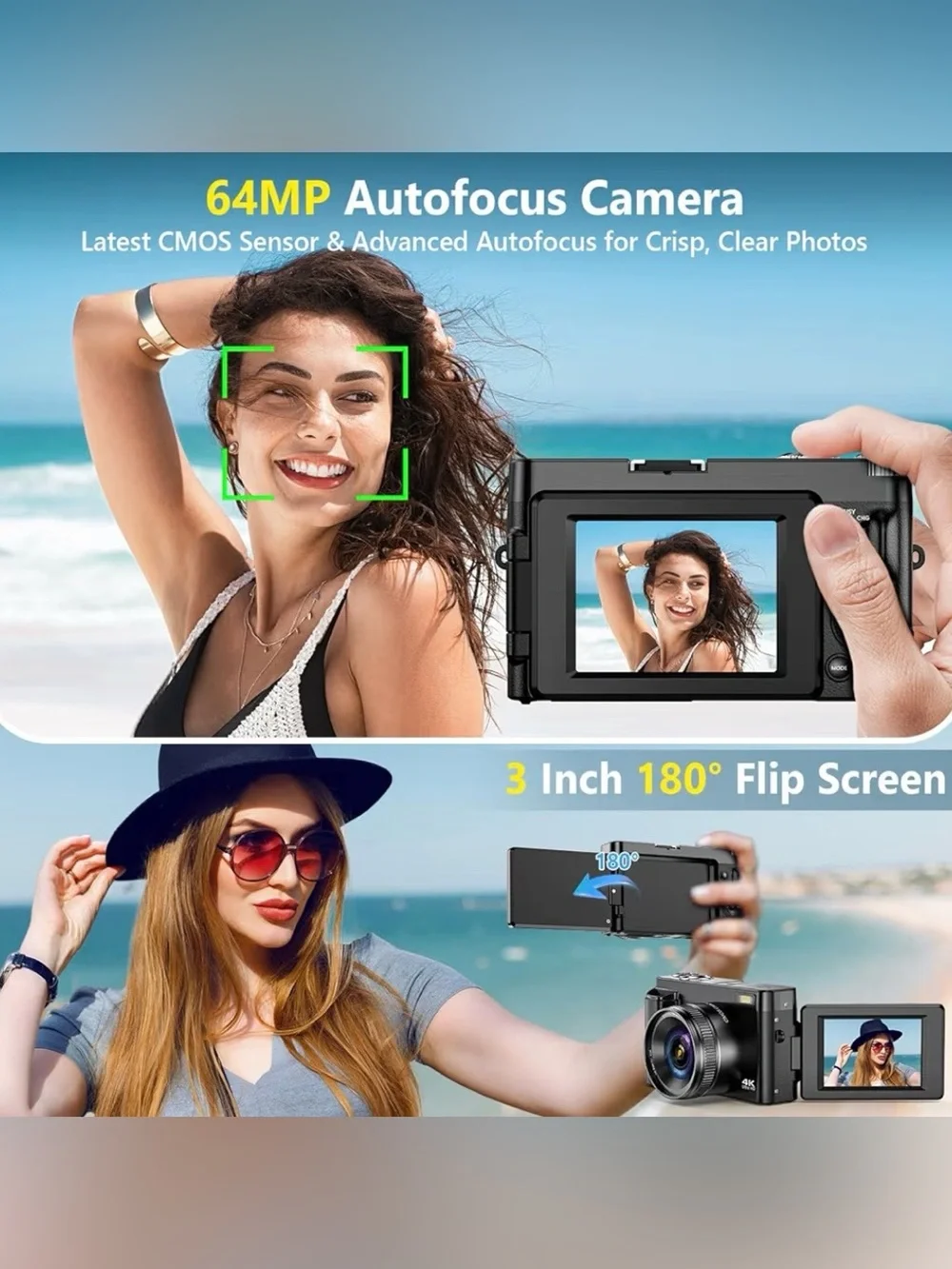 4K Digital Camera for Photography Autofocus